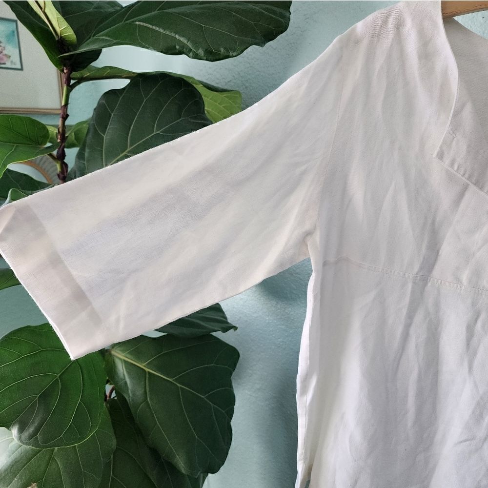 Coldwater creek linen boxi tunic blouse - Picture 8 of 15